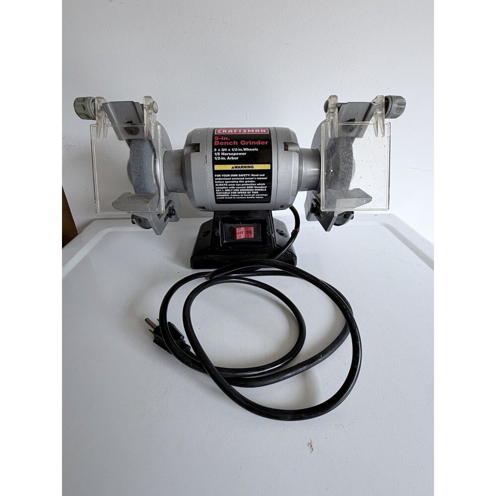 Craftsman 5in Bench Grinder 120V Corded Electric Rotary/Circular 319.211250